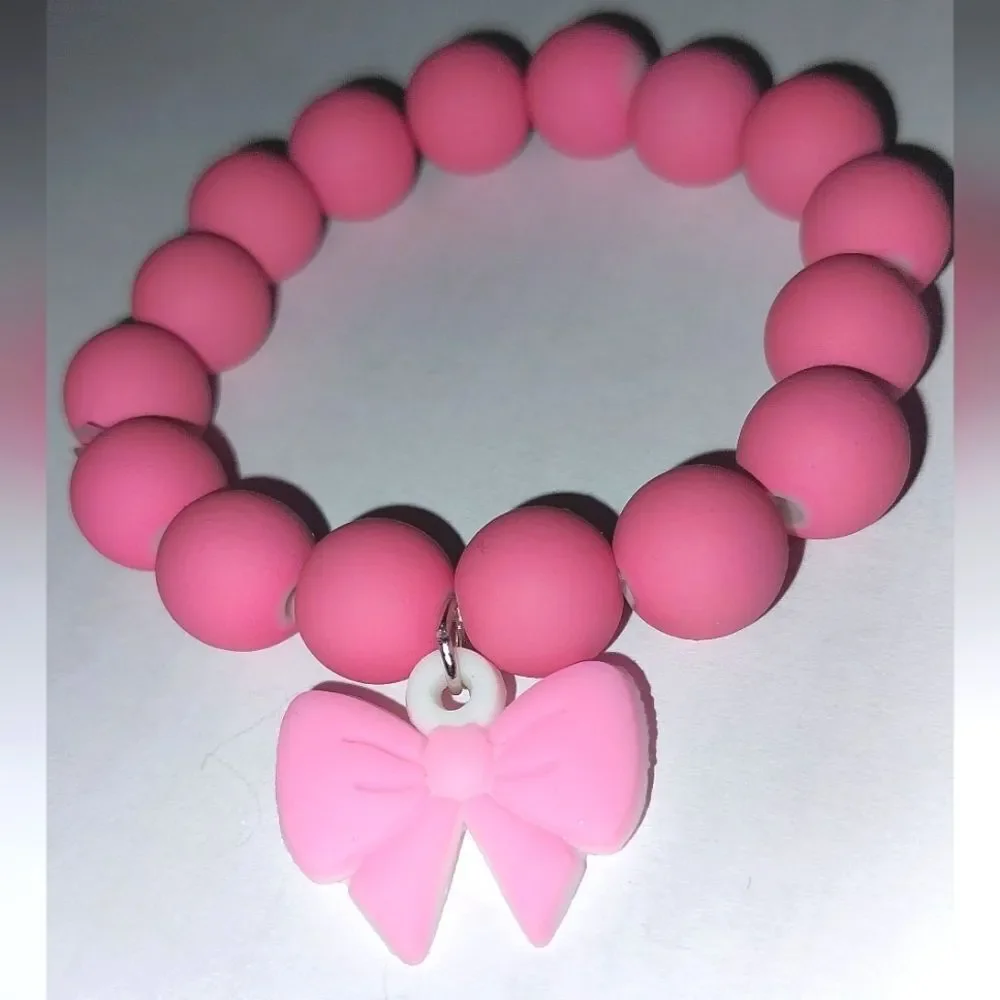 Pink Super Cute Girls Beaded Bracelet